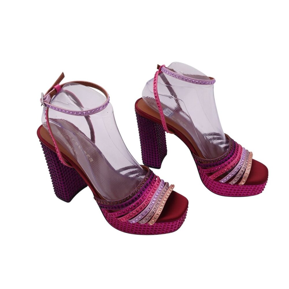 Kurt Geiger Pink and Purple Platform Sandals - Picture 2 of 12